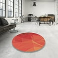 thumbnail image 3 of Ahgly Company Indoor Round Patterned Orange Red Orange Area Rugs, 6' Round, 3 of 6