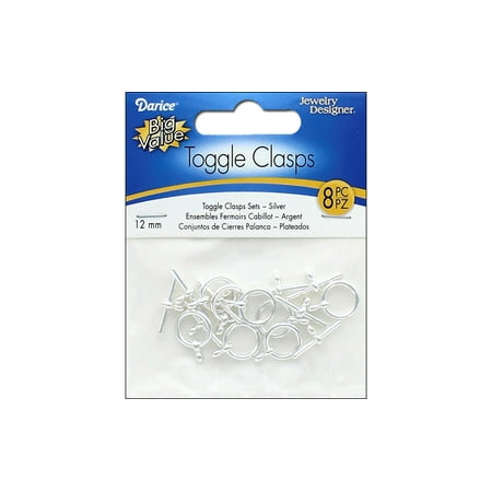 - Darice JD Clasp Toggle Set 12mm Silver 8pc