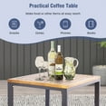 thumbnail image 5 of Gymax 5PCS Patio Acacia Wood Chair & Ottoman Set Outdoor Furniture Set w/ Navy Cushions, 5 of 7
