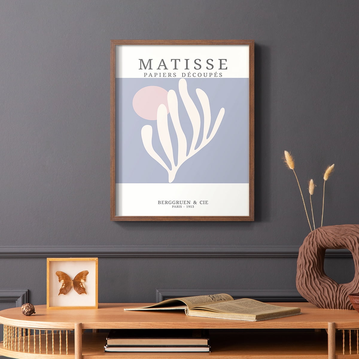 Matisse CDXXXVIII in Brown Solid Wood Framed Print No Nail Hanging