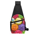 thumbnail image 3 of Disketp Sling Backpack,Multipurpose Crossbody Shoulder Bag Travel Hiking Daypack-Brightly Colored Cupcakes, 3 of 6