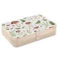 Mushrooms and Leaves Jewelry Box PU Leather Travel Small Jewelry