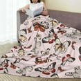 thumbnail image 6 of JUNZAN Vintage flowers Print Flannel Fleece Blanket Throw Blanket for Bed,Sofa,Couch,Travel,Camping-50"x40", 6 of 7