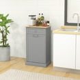 thumbnail image 2 of HOMCOM Armoire à Déchets Basculante, Armoire à Poubelle Dissimulée avec Tiroir, 2 of 10