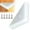 White 92mm, variant on Heavy Duty Triangular Corner Bracket, 1 Pack White Steel 90 Degree L Brackets for Wood Furniture, Shelves, Table, Desk, Chair, Cabinet, Bed Frame Support, 3 Holes L Bracket with Screws, Small 53mm