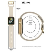 iTech Fusion 3 Unisex Adult Rectangular Smart Watch, Beige, Silicone Strap