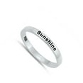 thumbnail image 4 of You are my Sunshine Stacking Word Ring .925 Sterling Silver Band Jewelry Female Male Unisex Size 4, 4 of 4