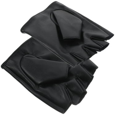 Kits Outdoor Sports Supplies Fingerless Gloves Cycling Child Black