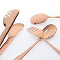 thumbnail image 3 of Unique Bargains Stainless Steel Flatware Set with Spoons and Forks Rose Gold 8 Pcs, 3 of 6