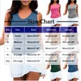 thumbnail image 3 of AherBiu Tank Tops for Women Stretch V Neck Sleeveless Ruched Slim Fitted Summer Tanks Going out Tops, 3 of 7