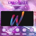thumbnail image 2 of Large Gaming Mouse Pad for Desk, Colorful Letter W Desk Mat, 35.4"x15.7" Big Mouse Pad with Non-Slip Base and Stitched Edge, Long Computer Keyboard Mouse Mat for Home Office Work, 2 of 6