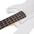 thumbnail image 2 of Glarry Fretted 4-String Solid Body Bass Guitars White, 2 of 7