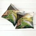 thumbnail image 6 of Ambesonne Nature Throw Pillow Cover 2 Pack, Wooden House by the Lake, 16", Multicolor, 6 of 7