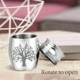 thumbnail image 6 of Tree of Life Mini Cremation Urn Small Keepsake Urns Ashes Holder Alloy Sharing Memorials Miniature Container Decorative Urns for Female Male Human Pets 1.6x1.2Inch Silvery colorful DIY, 6 of 9