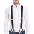thumbnail image 1 of YAOBAMM Clothes Suspenders Men Suspenders Adjustable Quick Release Wear Resistant Non Slip with Heavy Duty Clips Multipurpose Polyester Y Back Suspenders, 1 of 6
