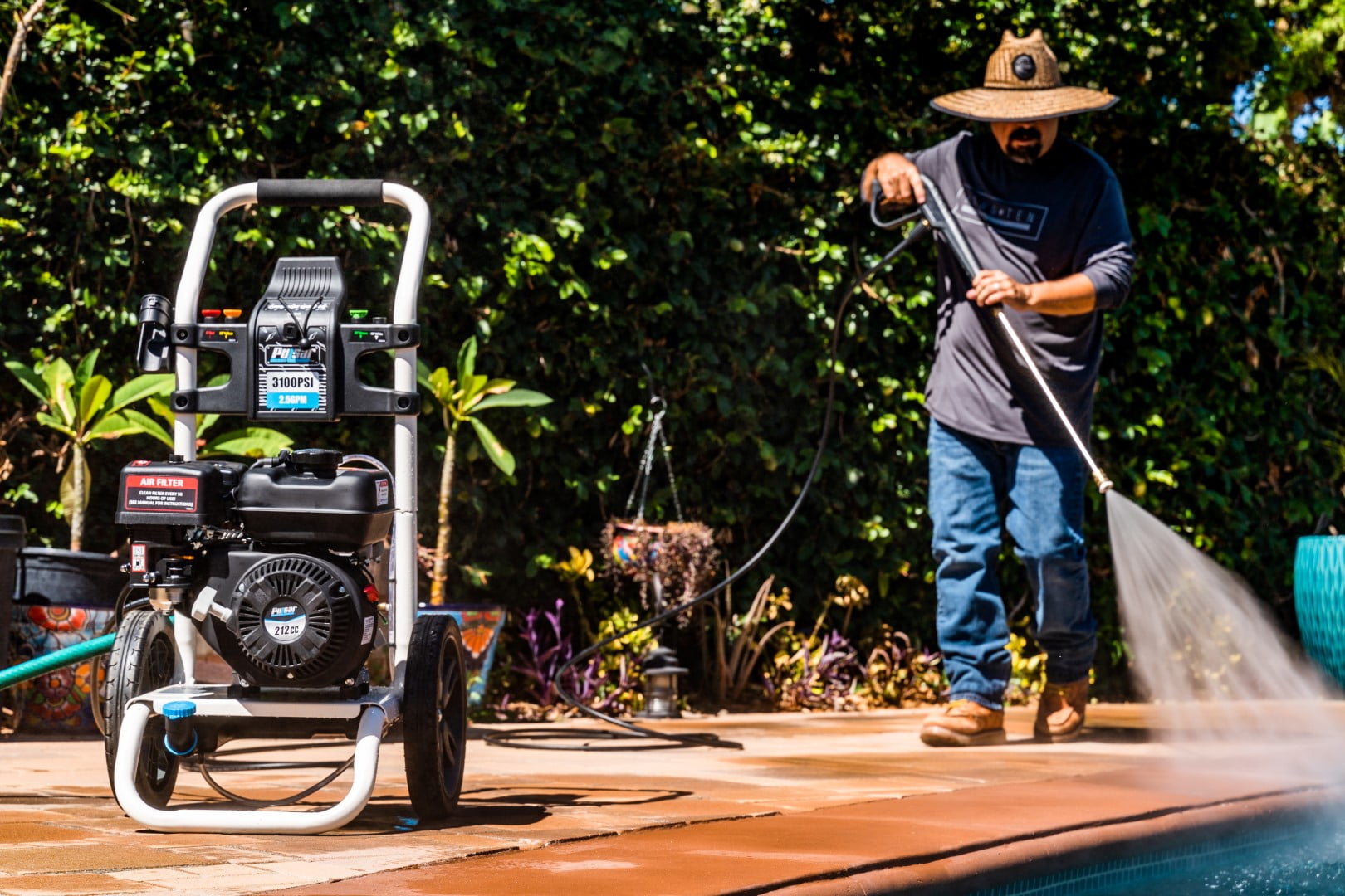 Pulsar W31H19 High Commercial Max 3 100 PSI Gas Pressure Washer with Detergent Tank Walmart