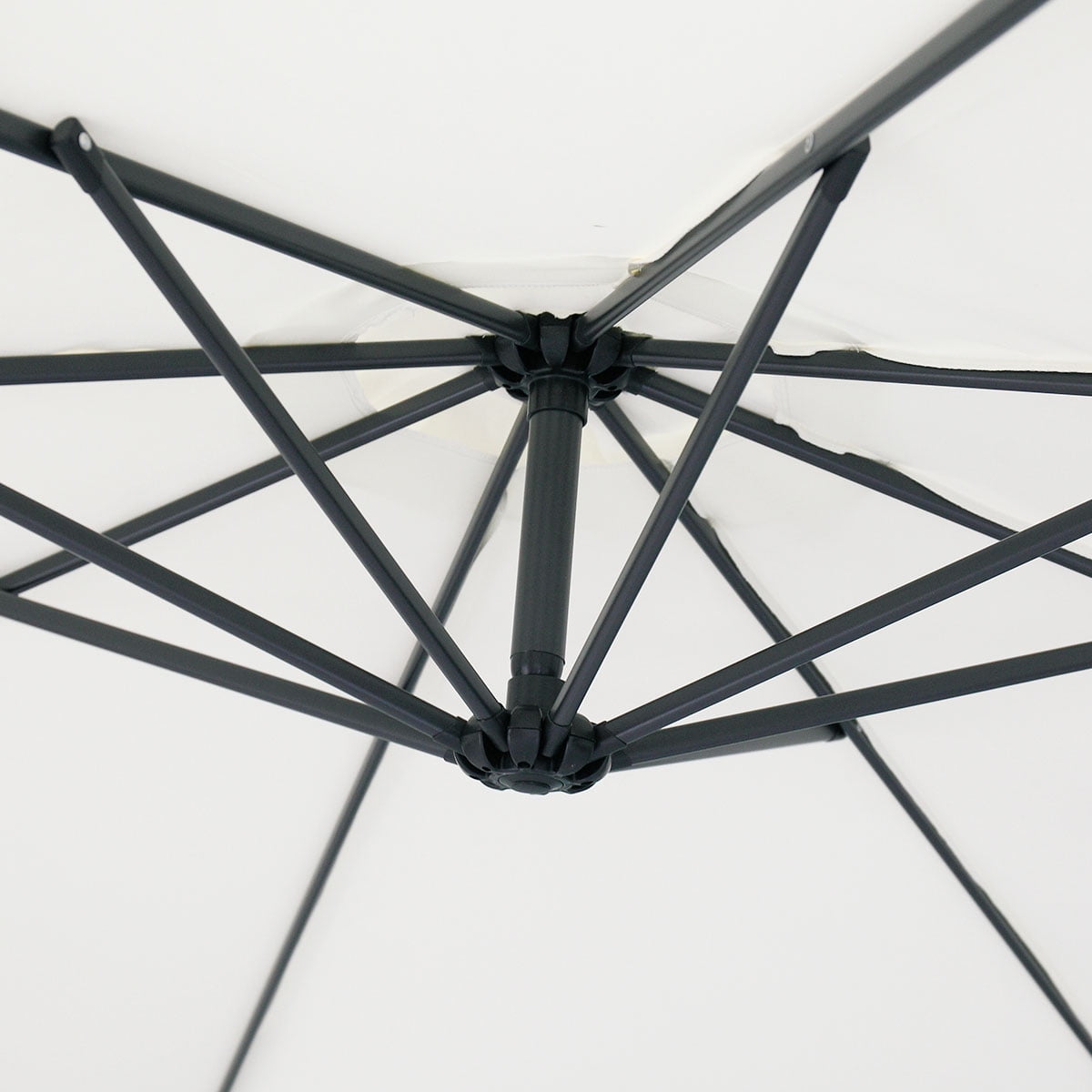 Kepooman Patio Umbrella Offset Hanging Umbrella Outdoor Market Umbrella, Beige Kepooman Patio Umbrella Offset Hanging Umbrella Outdoor Market Umbrella, Beige