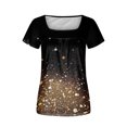 thumbnail image 4 of Blusa suelta de manga corta con cuello en V informal estampada a la moda para mujer OAVQHLG3B Store lin121212, 4 of 4
