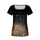 thumbnail image 4 of Blusa suelta de manga corta con cuello en V informal estampada a la moda para mujer OAVQHLG3B Store lin121212, 4 of 4