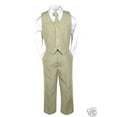 thumbnail image 4 of 6pc Boy Kid Teen Formal Wedding Khaki Stone Suit Tuxedo Extra Satin Necktie S-4T, 4 of 6
