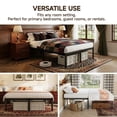 thumbnail image 6 of Alvantor Heavy Duty Metal Bed Frame with Storage, Steel Slat Support,Black,Queen, 6 of 7