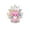 A004- Multicolor, variant on Cat Decorations, Kawaii Room Decor, Cat Decor for Cat Lovers, Iridescent Beads, 4.5X4.5 Inch Pink Ornament with Shimmering Multi-Tail Acrylic Design for Tabletop Display