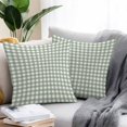 thumbnail image 2 of Throw Pillow Covers 16x16 Inch Set of 2, Sage Green Buffalo Plaid Waterproof Outdoor Pillow Covers, Farmhouse Green White Checkered Decorative Cushion Pillowcases for Couch, Sofa, Bed, Garden, Patio, 2 of 9