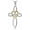 Gold Heart Cross Necklace 18", variant on Celtic Knot Cross Necklace Sterling Silver Infinity Love Heart Pendant Necklace