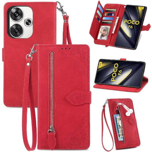 Funda billetera anti-golpes para GANGXUN Xiaomi Poco F6 5G , ideal para día a día y trabajo