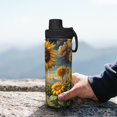 thumbnail image 7 of Yiaed Artistic Oil Painting Sunflower Print Sports Insulated Kettle Bottle Reusable Stainless Steel Insulated Cup, Outdoor Portable Casual Stainless Steel Insulation Cup, 7 of 7