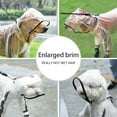 thumbnail image 2 of Transparent reflective Dog Raincoat Hooded Slicker Poncho for Small to Large Dogs and Puppies, 2 of 7