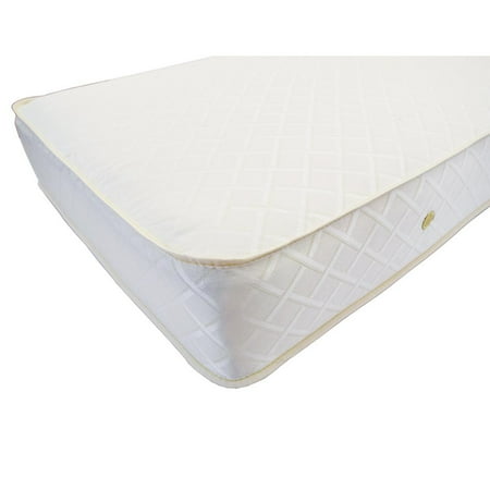 LA Baby Eco Friendly 2 in 1 Soy Foam Crib Mattress with Natural Coconut Fiber & Organic Cotton Layer, White
