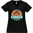 thumbnail image 3 of Inktastic Cancun Mexico Vacation Women's Plus Size V-Neck T-Shirt, 3 of 5