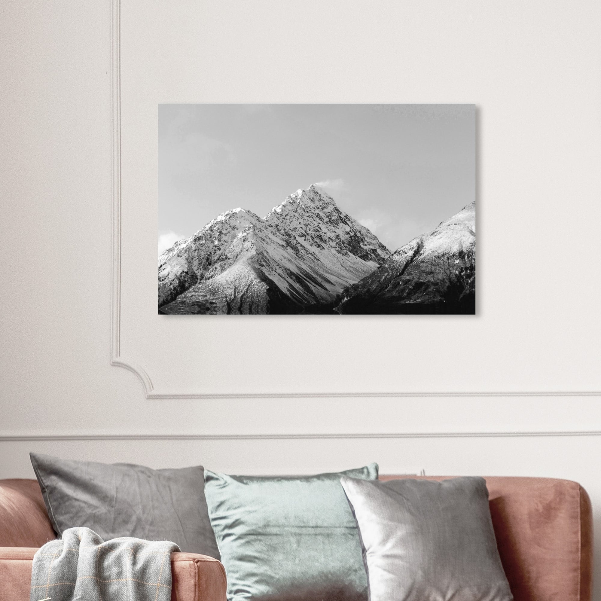 Nature and Landscape Top of the Mountain Black and White Mountains 36 in x  24 in Photography Canvas Art Print, by Runway Avenue - Walmart.com
