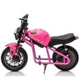 thumbnail image 5 of 24V 300W Kids Ride On Motorcycle for Boys & Girls, XL Electric Toy Muscle Bike w/ Top11.18 MPH, 14" EVA Tires, Twist-Grip Throttle, Dual Suspension, Music & LED Lights, Gift for Kids Ages 6+, Pink, 5 of 10