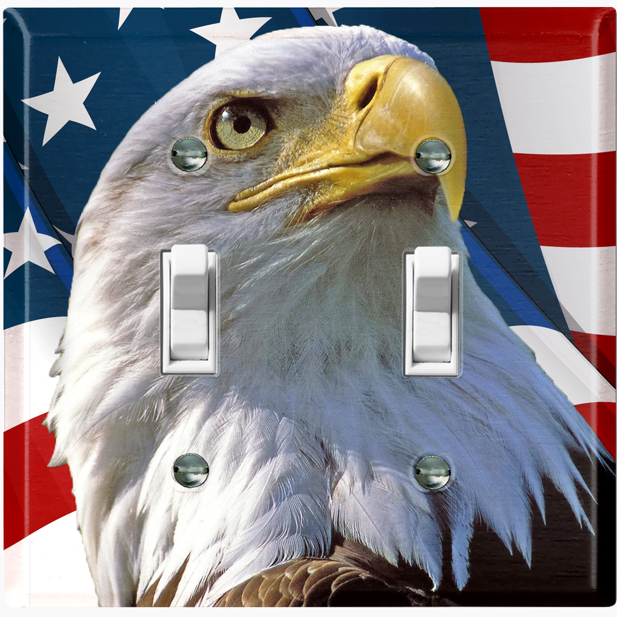 AMERICAN BALD EAGLE LIGHT SWITCH OUTLET WALL PLATE BEDROOM HOME HOUSE ROOM DECOR 
