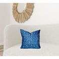 thumbnail image 5 of 18" X 18" Blue And White Zippered Ikat Throw Indoor Outdoor Pillow, 5 of 5