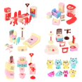 thumbnail image 1 of Paquete de 50 casas de muñecas pequeñas para niños, muebles, juguetes, casa, grandes sueños para bebés, niñas y niños de 3 años en adelante, 1 of 1
