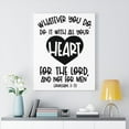 thumbnail image 2 of Scripture Walls  With All Your Heart Colossians 3:23 Bible Verse Canvas Christian Wall Art Ready to Hang Unframed, 2 of 12
