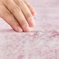thumbnail image 6 of Toyoso 9x12 Extra Large Area Rug - Modern Abstract Silicone Rug, Pink & Purple Watercolor Pattern, Machine Washable Non-Slip Indoor Carpet, Low Pile Soft Area Rug for Great Room, Suite, 6 of 9