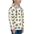 thumbnail image 3 of Kdxio Cute Little Bee Pattern Boys Athletic Unisex Boys Girls Hoodie with Pocket Sweatshirts-Medium, 3 of 6