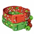 thumbnail image 1 of 2PCS Christmas Pet Collars Adjustable Gloves Cat Bell Collars Puppy Tie Collars, 1 of 10