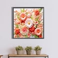 thumbnail image 4 of Pintura de diamante 5D DIY Taladro cuadrado completo Taladro AB parcial Decoración de flores 45x45cm Hugtrwg Para estrenar, 4 of 9