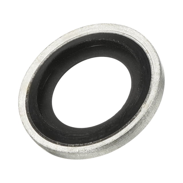 Adheridas Sellado Arandelas M12 17,8x12,7x2mm Carbono Acero Nitrilo Goma Junta, Paquete de 12