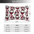 thumbnail image 2 of Naloa Rose Flowers Pillow Covers, Throw Pillow Case Cushion Covers,Cushion for Bedroom,Couch,Home-14"x20", 2 of 6