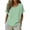 Green, variant on Womens Summer Tops Casual Loose Striped Short Sleeve Crew Neck Pullover Top
