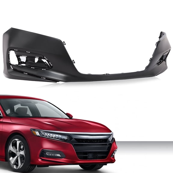 PIT66 Primed Front Bumper Cover Fit for Honda Accord Sedan 2018-2020 W/O Sensor Holes 04711TVAA00ZZ,HO1000314