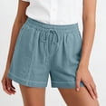 thumbnail image 4 of Tumotour Summer Board Shorts for Women'S Checkered Double Pocket Wide-Leg Shorts Loose Sporty Elasticated Side Pocket Drawstring Elastic Waist Shorts Athletic Workout Shorts, 4 of 7
