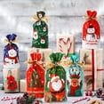 thumbnail image 3 of Christmas 50PCS Christmas Bags Christmas Drawstring Gift Bags Xmas Plastic Candy Goodie Bags For Holiday Cookie Snack Bags, 3 of 7
