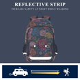 thumbnail image 5 of FORMRS Unisex School Backpack 17" Student Travel Bag with Laptop Compartment, Vibrant Blooming Flowers, 5 of 7